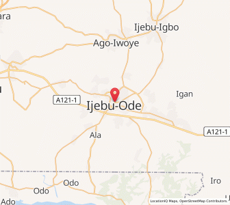 Map of Ijebu-Ode, Ogun