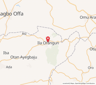 Map of Ila Orangun, Osun