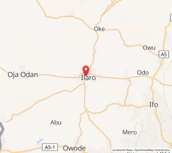 Map of Ilaro, Ogun