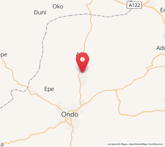 Map of Ile-Oluji, Ondo