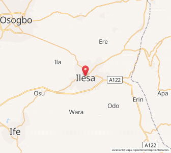 Map of Ilesa, Osun