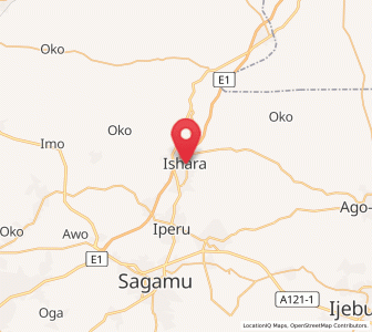 Map of Isara, Ogun
