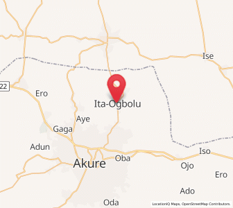 Map of Ita-Ogbolu, Ondo