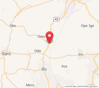Map of Itori, Ogun