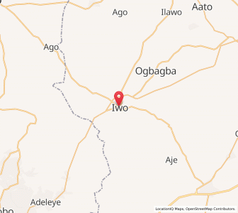 Map of Iwo, Osun