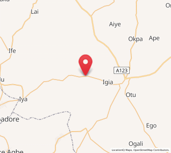 Map of Iyara, Kogi