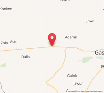 Map of Jajimaji, Yobe