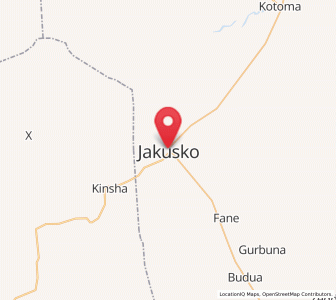 Map of Jakusko, Yobe