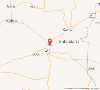 Map of Jega, Kebbi