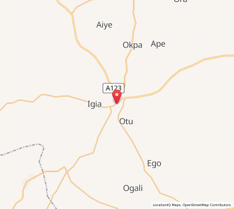 Map of Kabba, Kogi