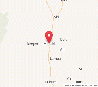 Map of Kafin Madaki, Bauchi
