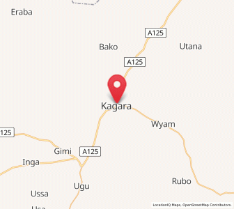 Map of Kagara, Niger