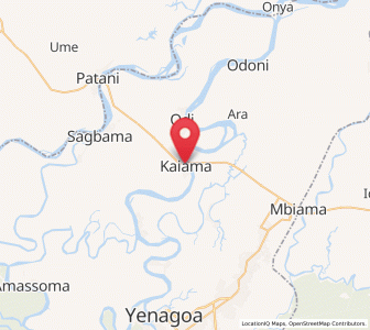 Map of Kaiama, Bayelsa