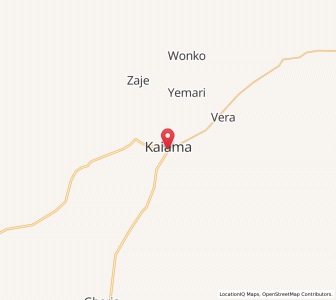 Map of Kaiama, Kwara