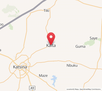 Map of Kaita, Katsina