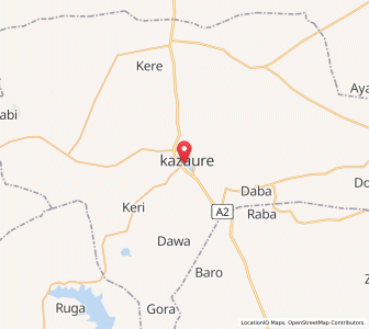 Map of Kazaure, Jigawa