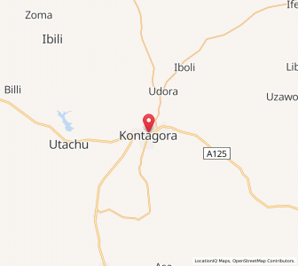 Map of Kontagora, Niger