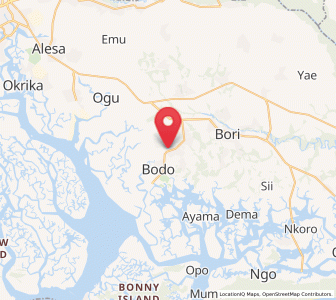 Map of Kpor, Rivers