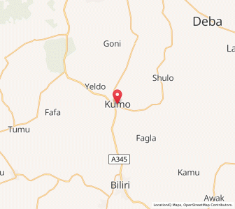 Map of Kumo, Gombe