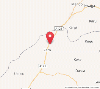 Map of Kusheriki, Niger