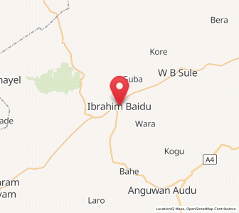 Map of Kwaya Kusar, Borno