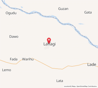 Map of Lafiagi, Kwara
