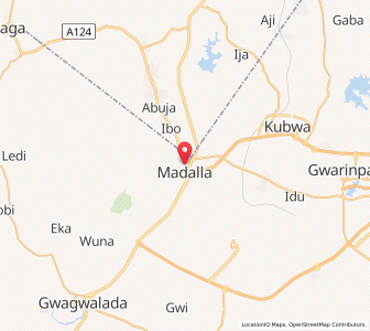 Map of Madala, FCT