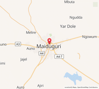 Map of Maiduguri, Borno