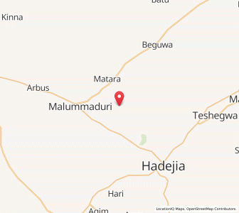 Map of Mallammaduri, Jigawa