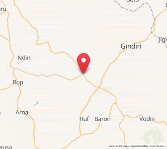 Map of Mangu, Plateau