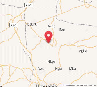 Map of Mbalano, Abia