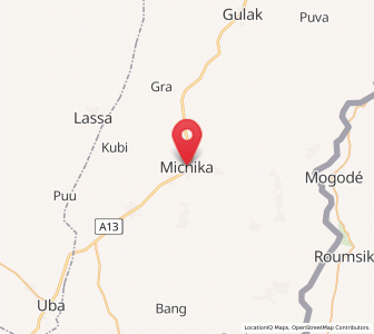 Map of Michika, Adamawa