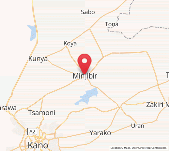 Map of Minjibir, Kano