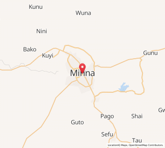 Map of Minna, Niger