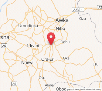 Map of Neni, Anambra