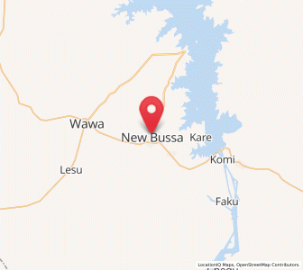 Map of New Bussa, Niger