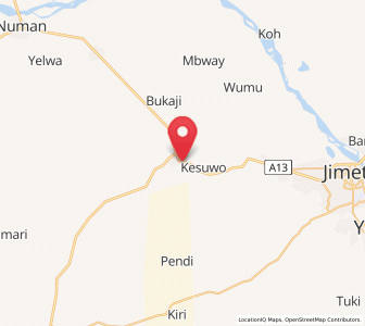 Map of Ngurore, Adamawa