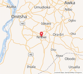 Map of Nnewi, Anambra