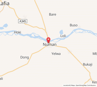 Map of Numan, Adamawa