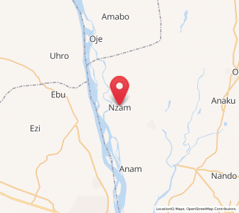 Map of Nzam, Anambra