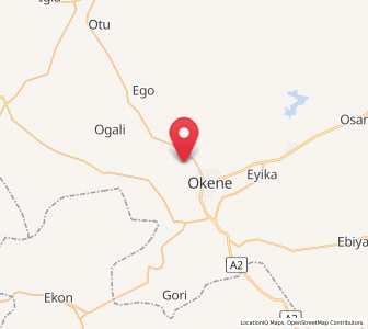 Map of Obangede, Kogi