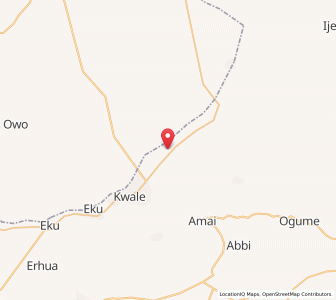 Map of Obiaruku, Delta