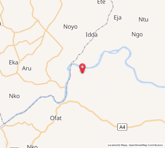 Map of Obubra, Cross River