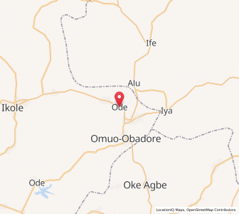 Map of Ode, Ondo