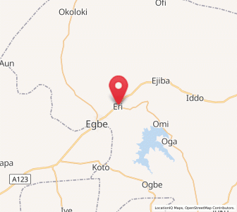 Map of Odo-Ere, Kogi
