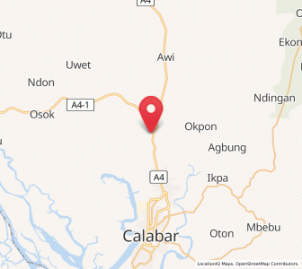 Map of Odukpani, Cross River