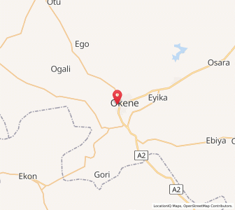 Map of Ogaminana, Kogi