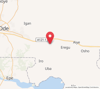 Map of Ogbere, Ogun