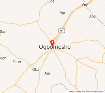 Map of Ogbomoso, Oyo