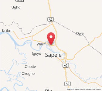 Map of Oghara, Delta